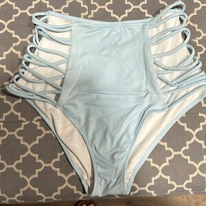Light Blue highwaisted Swim bottoms